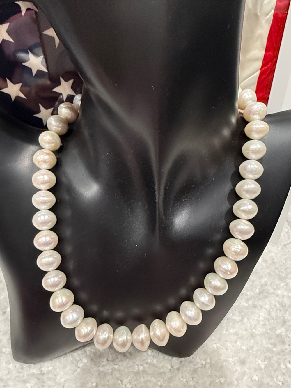Fresh Water Cultured Pearl Necklace - Classic White Pearl Strand